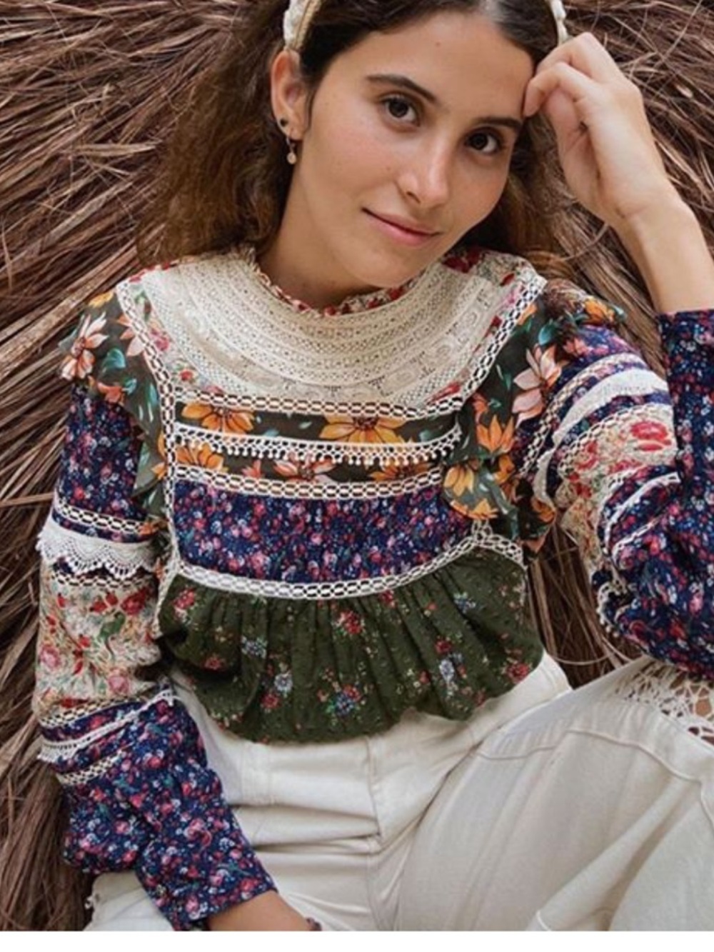 Farm Rio NEW Mixed Liberty Blouse